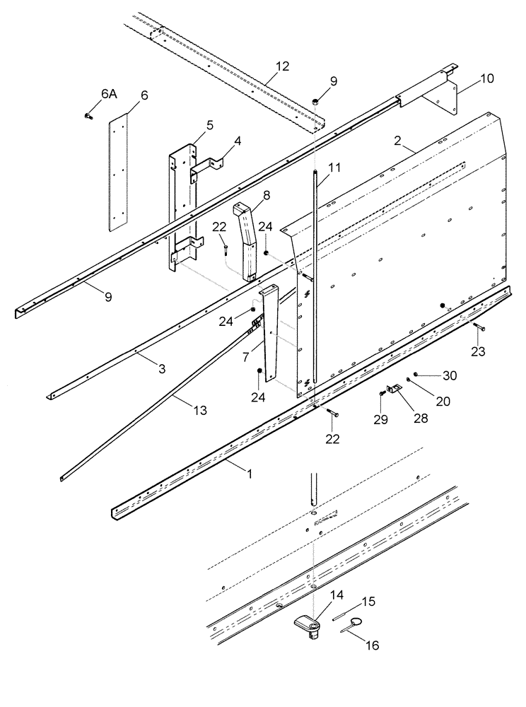 Схема запчастей Case IH 420 - (09D-04) - LID - BASKET - RIGHT HAND WALL (16) - BASKET