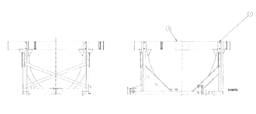 Схема запчастей Case IH SPX3200 - (09-039) - BASKET ASSEMBLY, 3PT W/RUBBER (78) - SPRAYING