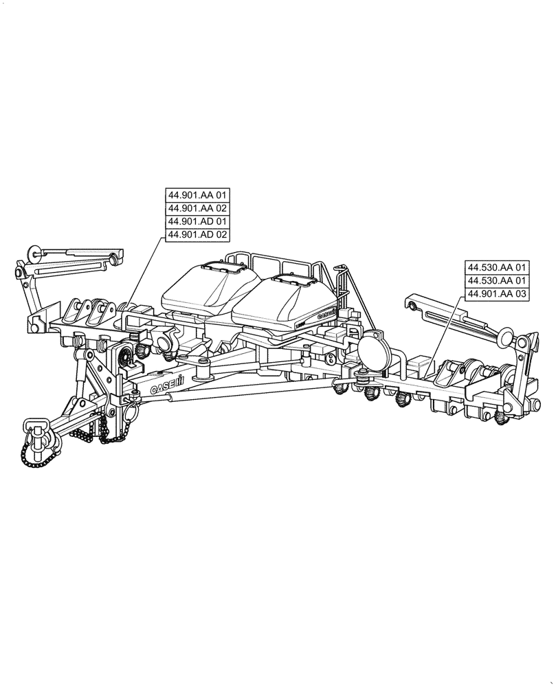 Схема запчастей Case IH 1255 - (44.000.00[01]) - SECTION INDEX - WHEELS (44) - WHEELS