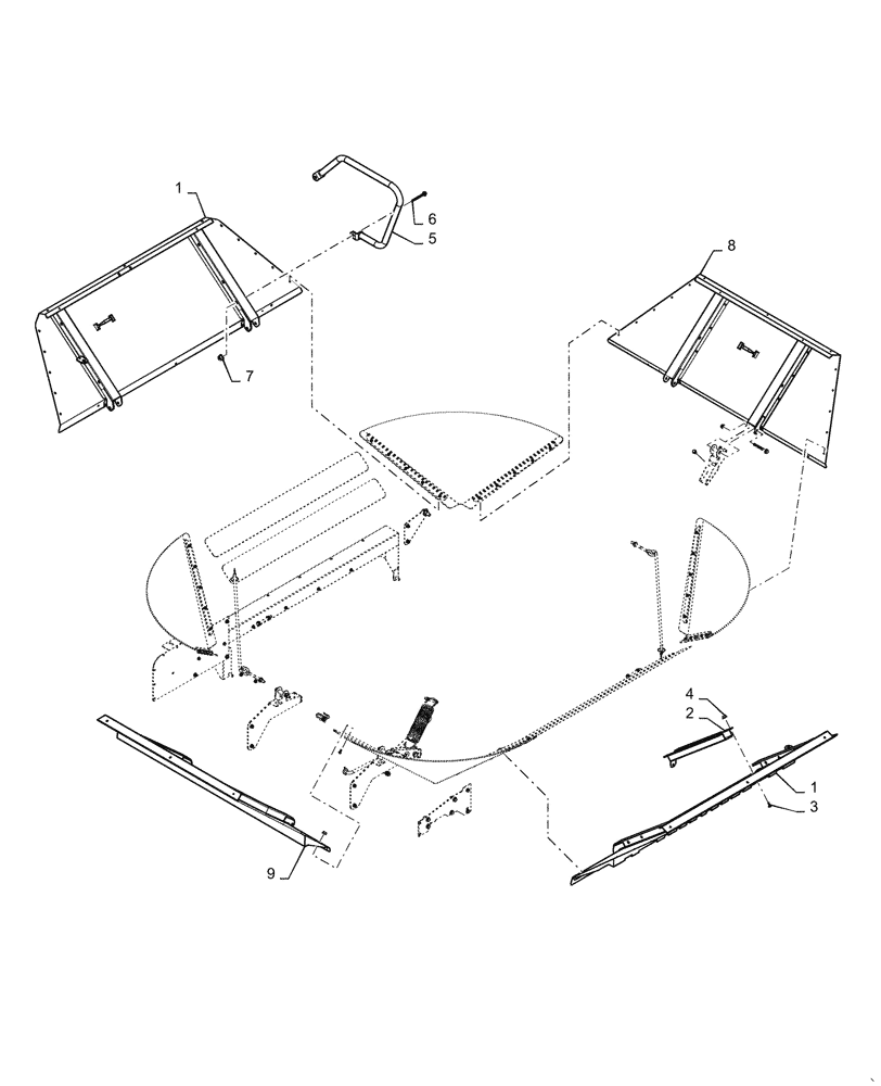 Схема запчастей Case IH 5088 - (80.150.BG[02]) - GRAIN BIN EXTENSION, DOOR PANEL, 250 BU (80) - CROP STORAGE/UNLOADING