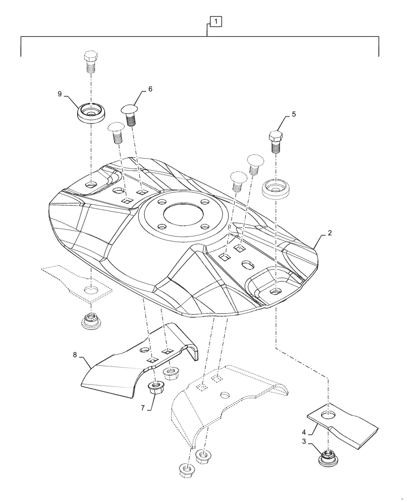 Схема запчастей Case IH RD193 - (58.112.14) - KIT DISC CCW 14DEG KNIFE (58) - ATTACHMENTS/HEADERS