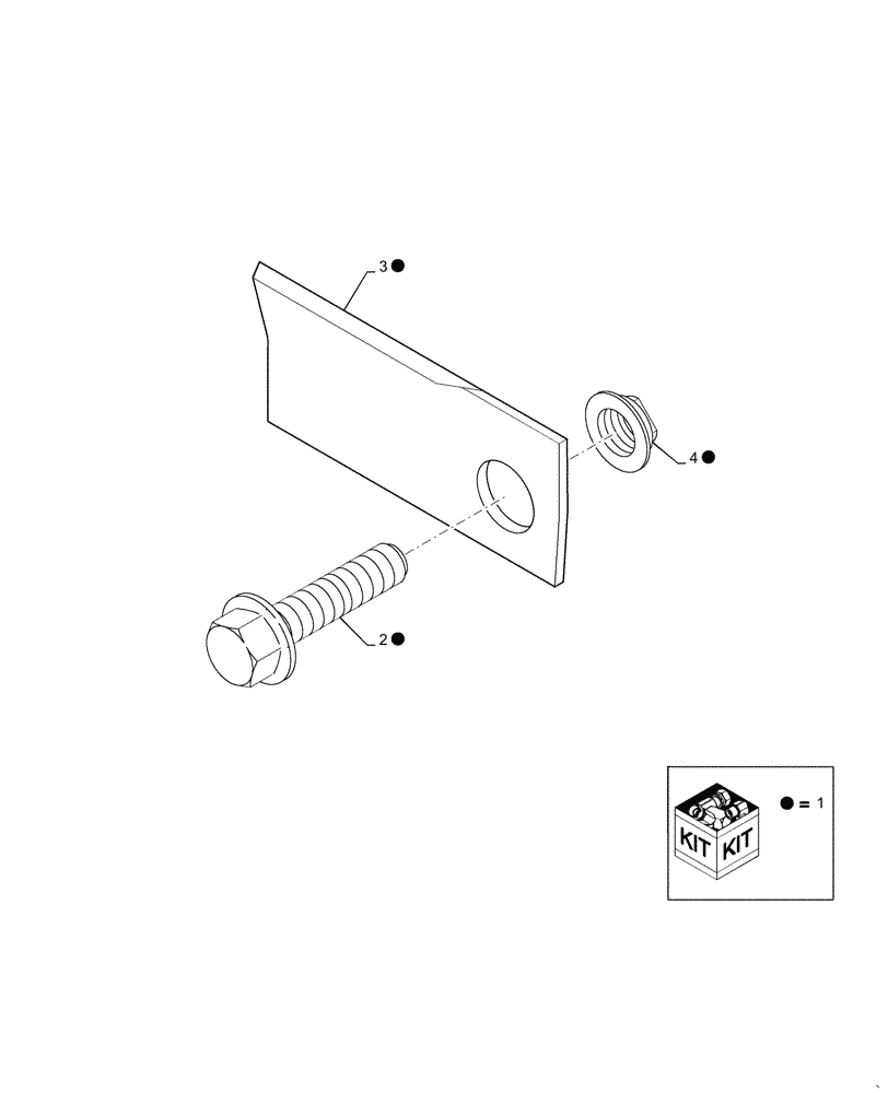 Схема запчастей Case IH RDX161 - (011[5]) - KIT KNIFE DISC MOWER W/HWD 14 TWIST CW (58) - ATTACHMENTS/HEADERS