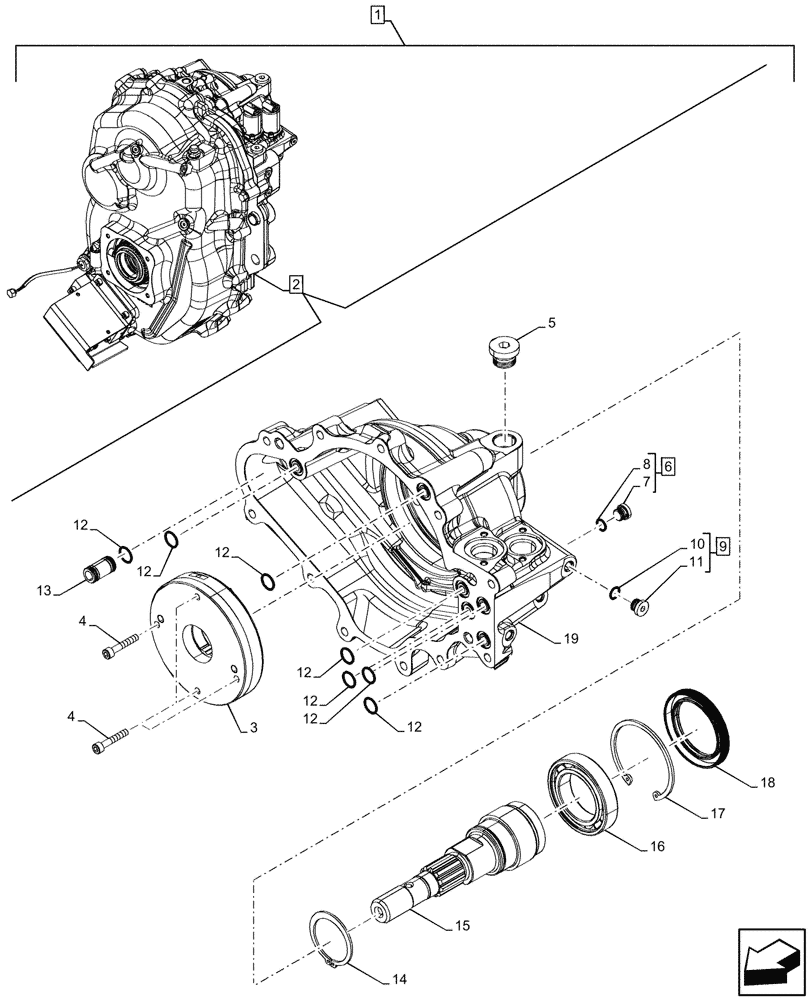 Схема запчастей Case IH OPTUM 270 CVT - (88.100.031[06]) - DIA KIT, FRONT PTO - CW, COMPONENTS (88) - ACCESSORIES