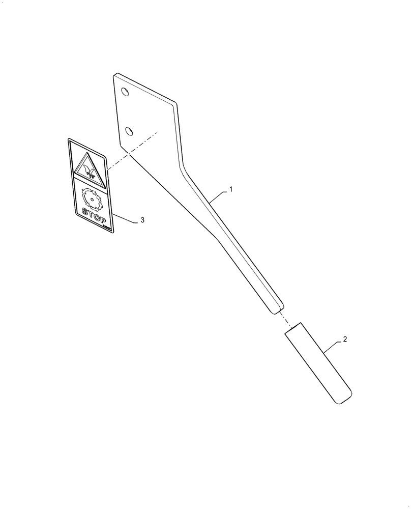 Схема запчастей Case IH 5088 - (73.335.AG[01]) - CHAFF SPREADER SERVICE HANDLE (73) - RESIDUE HANDLING