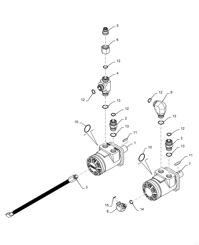 Схема запчастей Case IH 5088 - (35.796.AE) - CHAFF SPREADER HYDRAULIC MOTOR (35) - HYDRAULIC SYSTEMS