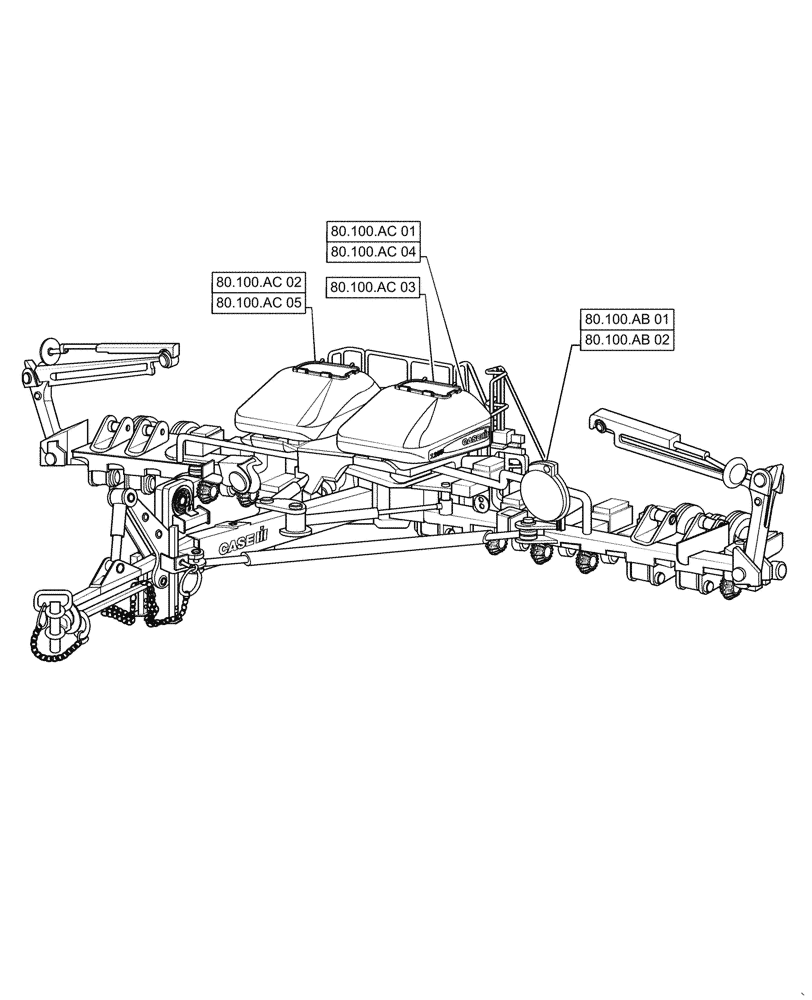 Схема запчастей Case IH 1255 - (80.000.00[01]) - SECTION INDEX - CROP STORAGE/UNLOADING (80) - CROP STORAGE/UNLOADING