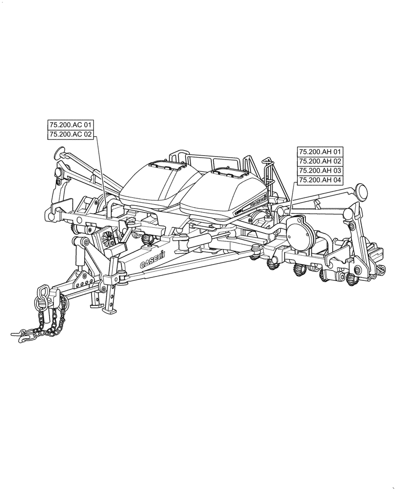Схема запчастей Case IH 1255 - (75.000.00[01]) - SECTION INDEX - SOIL PREPARATION (75) - SOIL PREPARATION