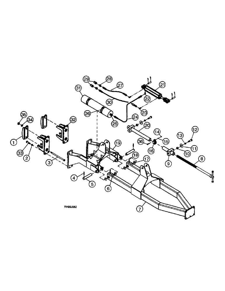 Схема запчастей Case IH 2220 - (9-36) - WHEEL - LIFT ASSIST 