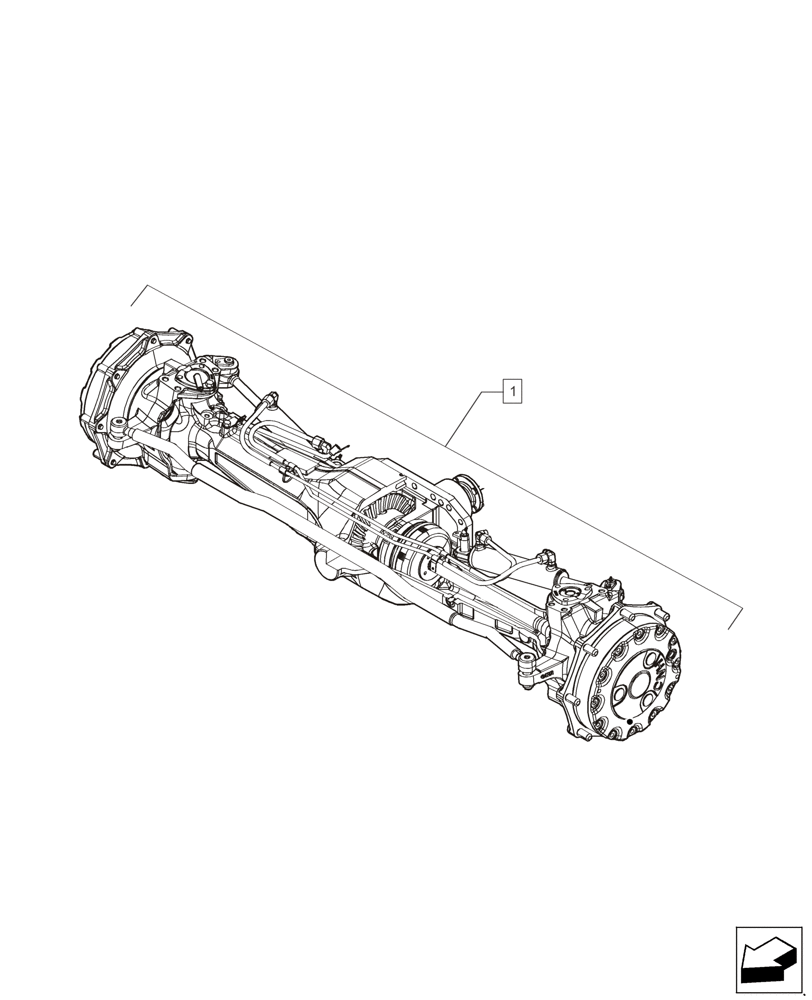 Схема запчастей Case IH PUMA 215 - (25.100.AA[01]) - FRONT AXLE, ASSY (25) - FRONT AXLE SYSTEM