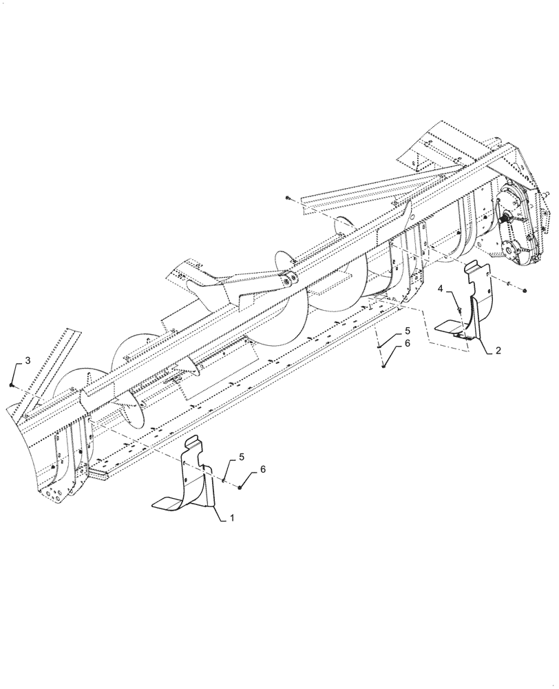 Схема запчастей Case IH RD163 - (39.100.03[03]) - FLOOR, FLAIL CLOSURE (39) - FRAMES AND BALLASTING