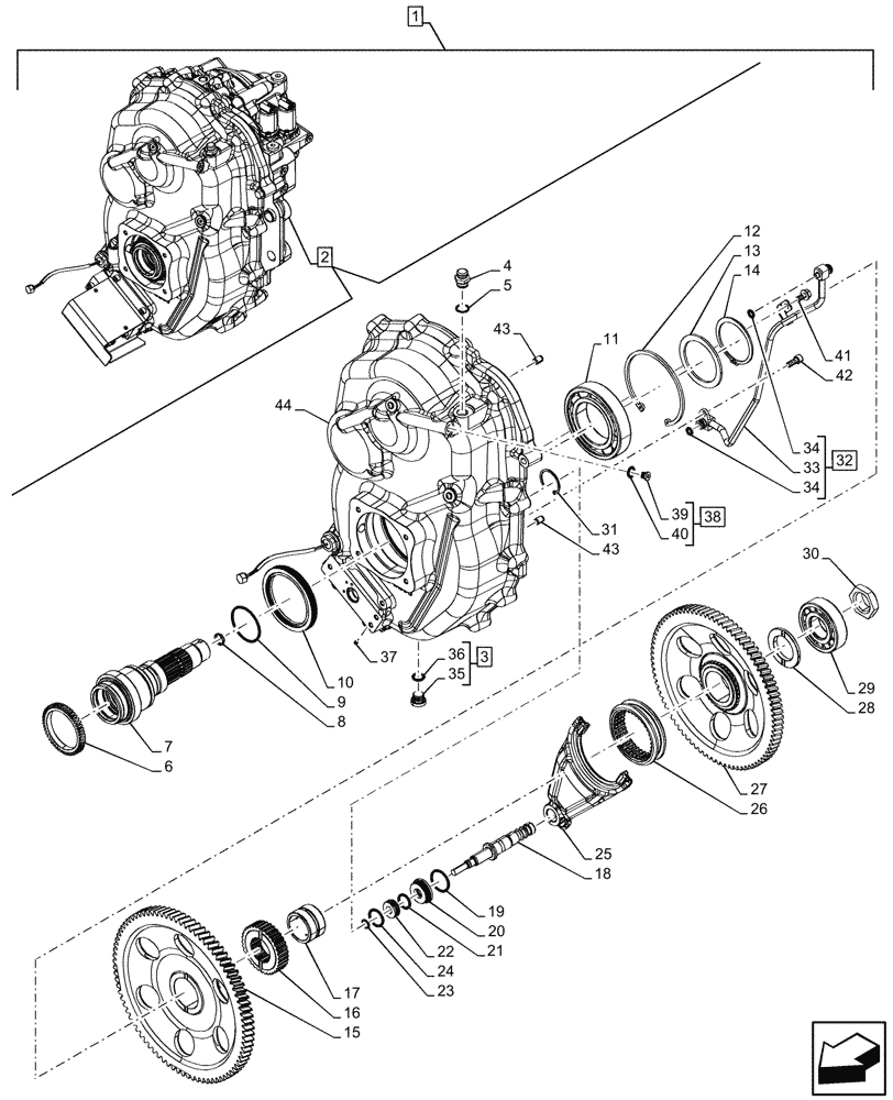 Схема запчастей Case IH OPTUM 270 CVT - (88.100.031[10]) - DIA KIT, FRONT PTO - CCW, COMPONENTS (88) - ACCESSORIES