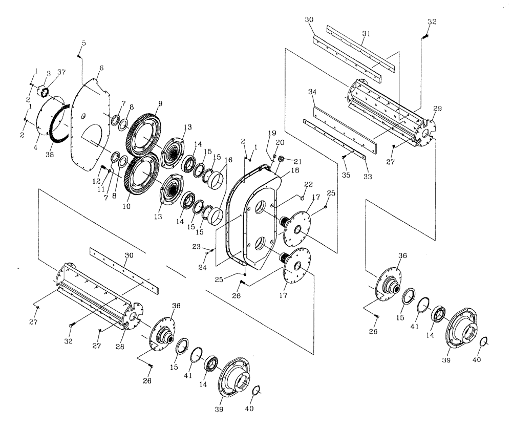 Схема запчастей Case IH 7700 - (A06[01]) - 12" ROTARY CHOPPER AND GEARBOX Mainframe & Functioning Components