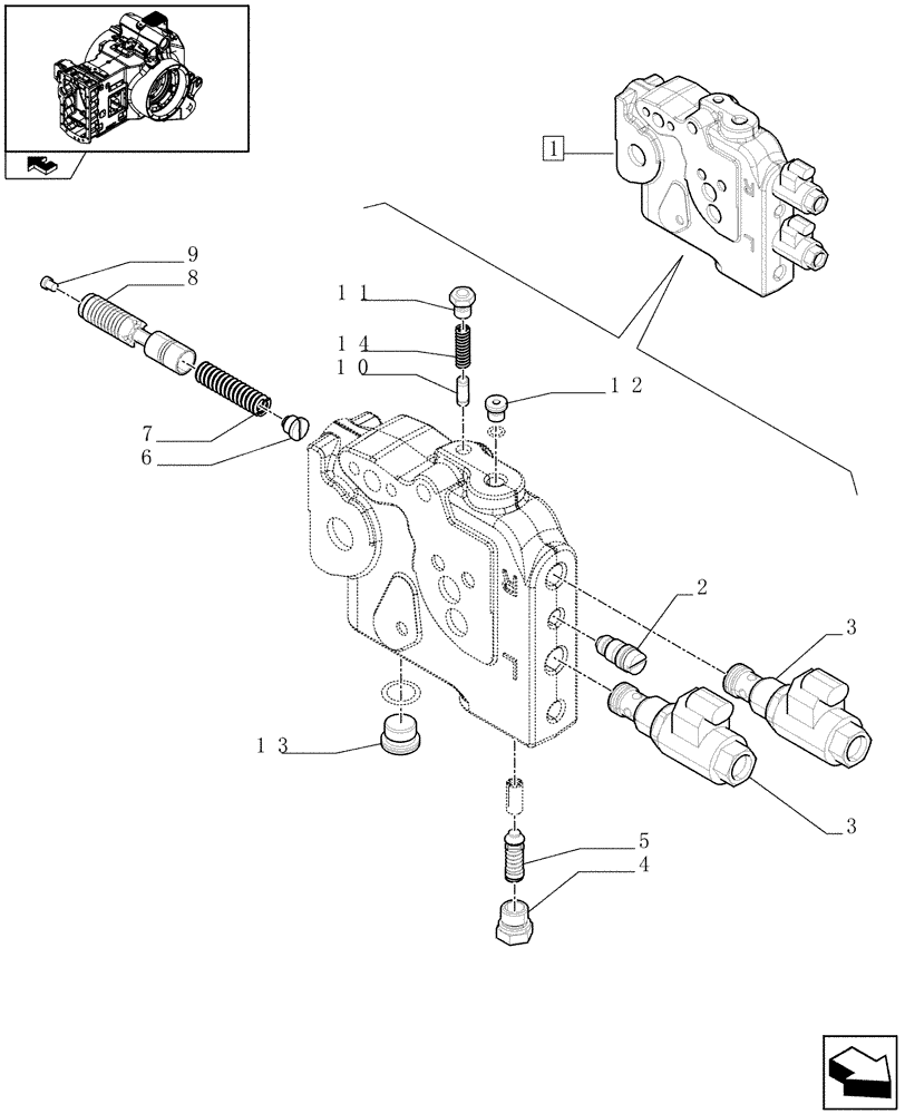 Схема запчастей Case IH PUMA 195 - (1.82.7/ D) - REAR REMOTE CONTROL VALVE ELEMENT - HITCH VALVE - BREAKDOWN (07) - HYDRAULIC SYSTEM