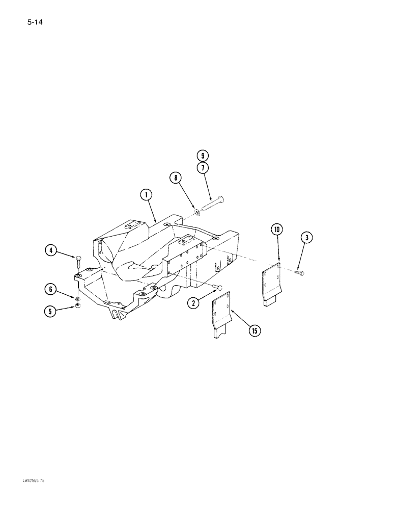 Схема запчастей Case IH 1822 - (5-14) - STEERING AXLE BOLSTER (04) - STEERING