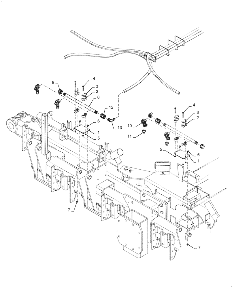 Схема запчастей Case IH 2150 - (63.110..AB[01]) - LIQUID FERTILIZER DISTRIBUTION CENTER (63) - CHEMICAL APPLICATORS