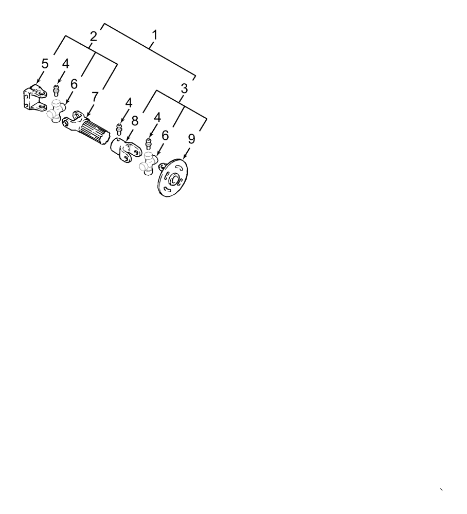 Схема запчастей Case IH DC163 - (60.620.AE[03]) - DRIVE SHAFT BREAKDOWN (60) - PRODUCT FEEDING