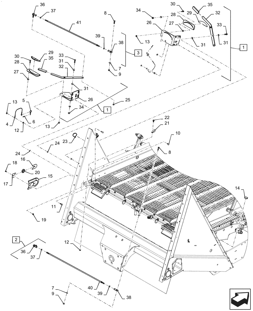 Схема запчастей Case IH 5088 - (74.114.AU[01]) - VAR - 722710, 722712, 722714, 722716 - SIEVE ADJUSTER EXTENSION (74) - CLEANING