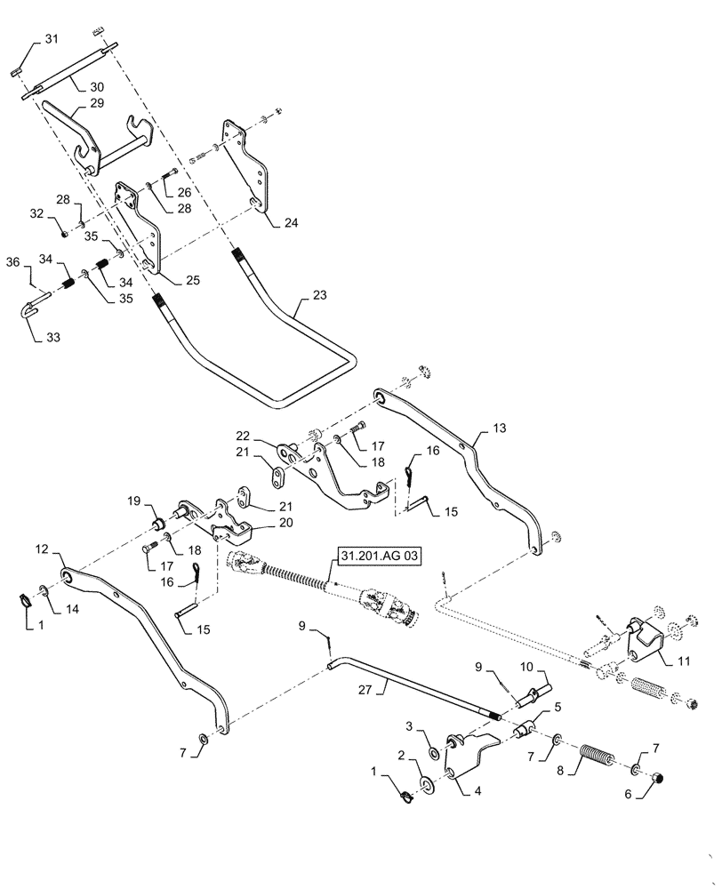 Схема запчастей Case IH MW166S - (58.910.AA[07]) - VAR - 717966016 - MOWER DECK MOUNTING PARTS, 66", CL 2 SERIES 1 (BSN YDWWL5001) (58) - ATTACHMENTS/HEADERS