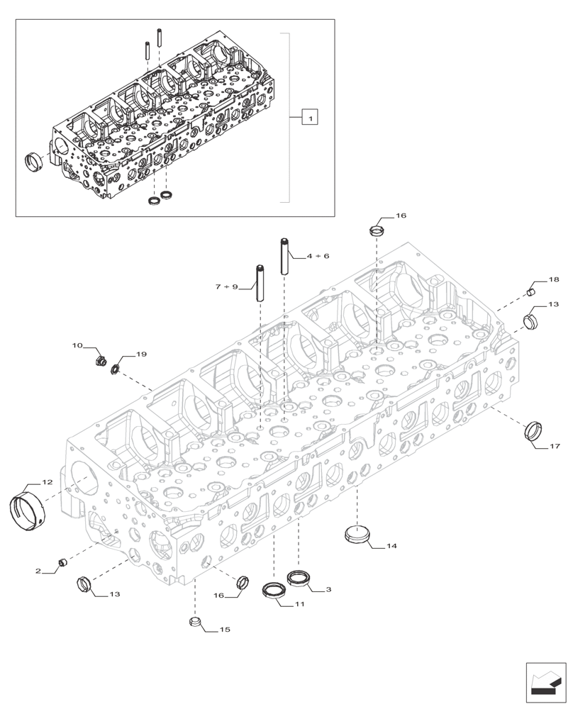 Схема запчастей Case IH F2CFP613A H001 - (10.101.AA[01]) - CYLINDER HEAD & RELATED PARTS (10) - ENGINE