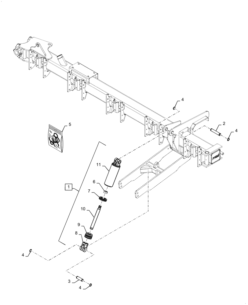 Схема запчастей Case IH 2150 - (35.100.AB[02]) - WING WHEEL HYDRAULIC CYLINDER (35) - HYDRAULIC SYSTEMS