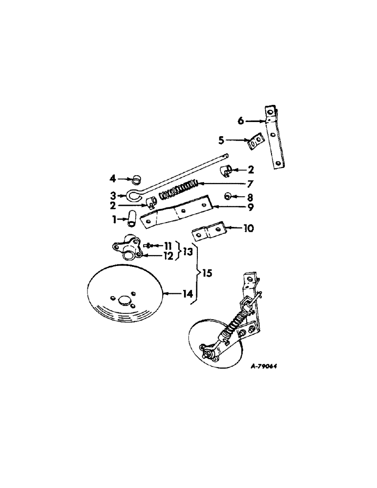 Схема запчастей Case IH 186 - (C-36[A]) - DISK COVERING ATTACHMENT, 1964 AND SINCE 