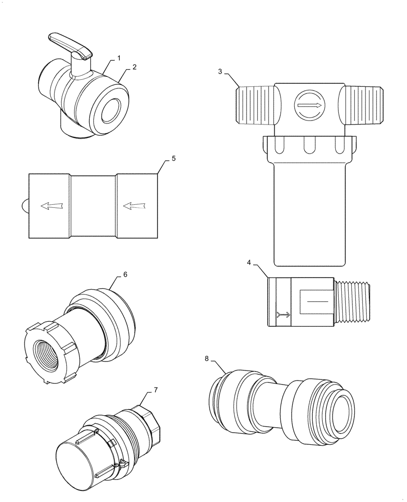 Схема запчастей Case IH PATRIOT 2250 - (78.110.AG[10]) - DIRECT INJECTION FITTINGS (78) - SPRAYING