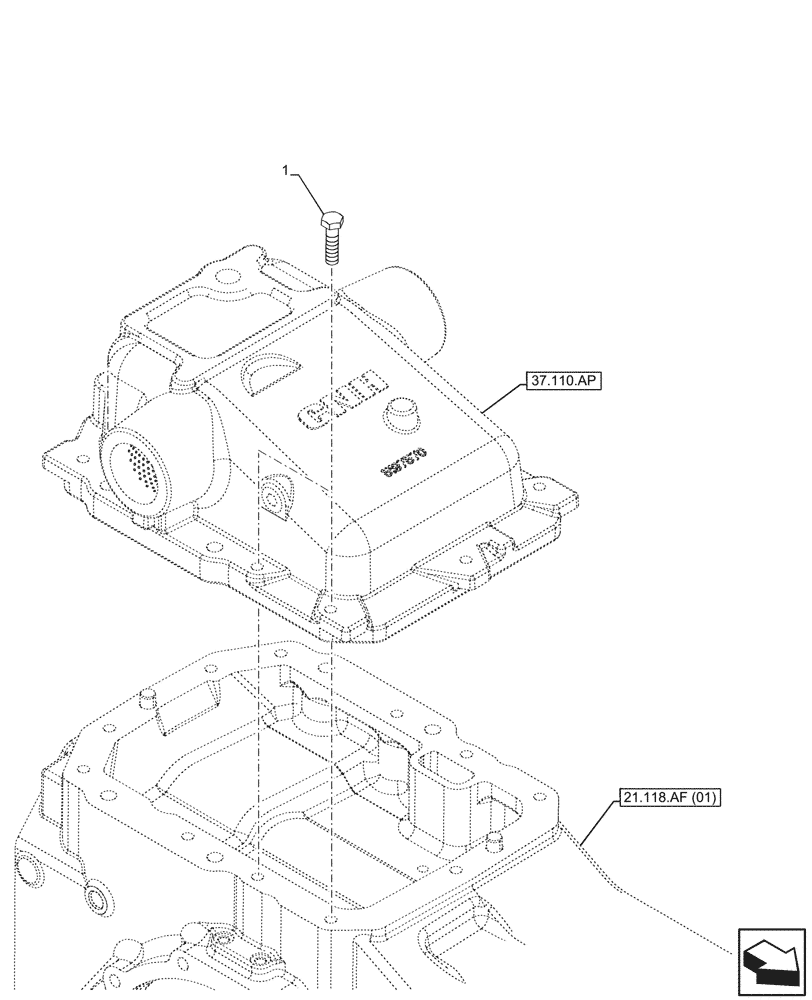 Схема запчастей Case IH MAXXUM 115 - (37.110.AC[03]) - VAR - 390911, 743811 - 3 POINT HITCH, REAR, HYDRAULIC LIFT, MOUNTING PARTS (37) - HITCHES, DRAWBARS & IMPLEMENT COUPLINGS