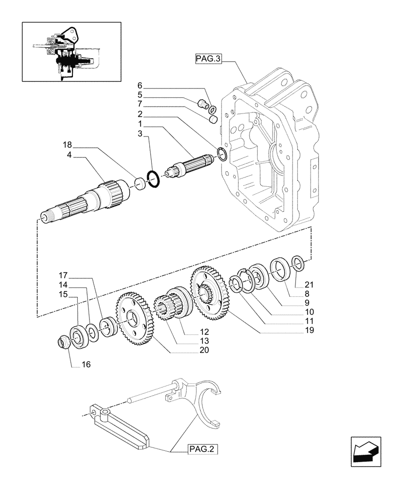 Схема запчастей Case IH PUMA 180 - (1.80.1/01[01]) - (VAR.809) PTO 540/1000 RPM - SHAFTS AND RELEVANT PARTS (07) - HYDRAULIC SYSTEM