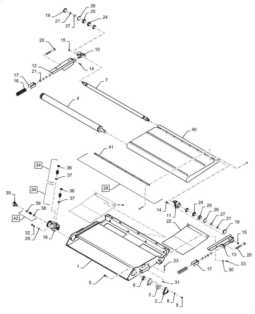 Схема запчастей Case IH 3152 - (58.115.02[02]) - FEEDER, ASSY, LH (58) - ATTACHMENTS/HEADERS