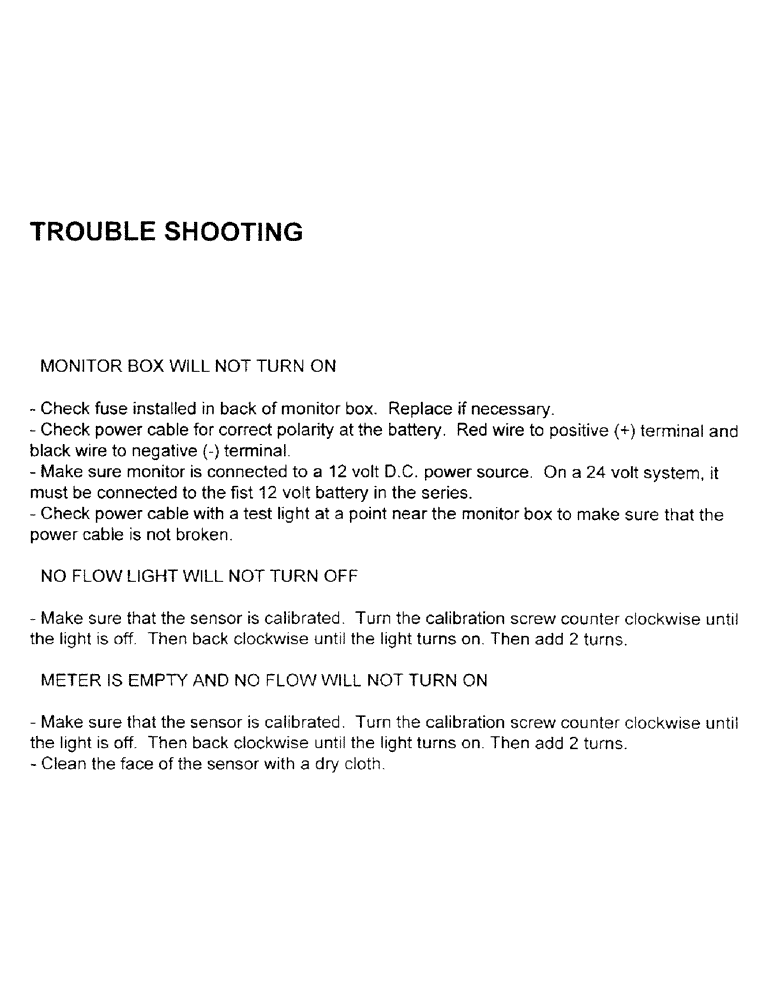 Схема запчастей Case IH 3503 - (C20) - TROUBLE SHOOTING 