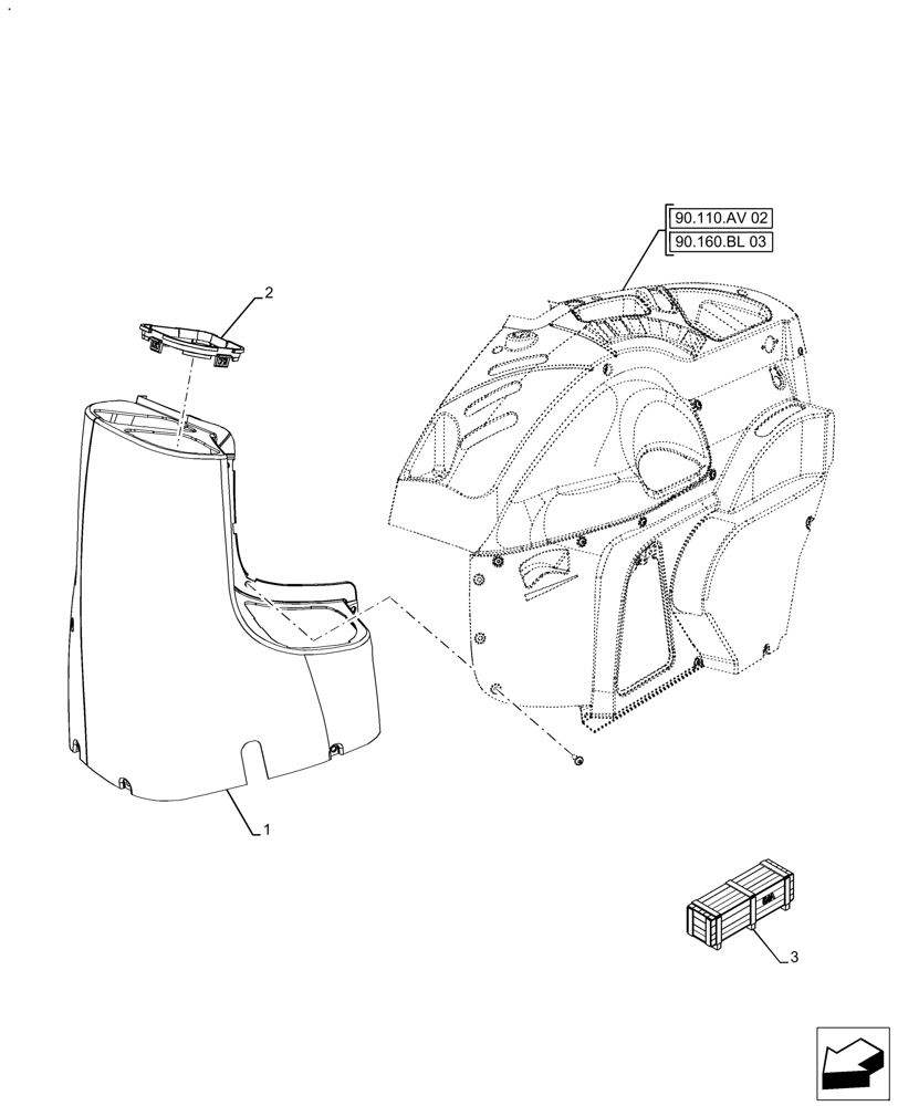 Схема запчастей Case IH FARMALL 110A - (88.100.90[08]) - VAR - 718173, 718180, 439152, 439153 - DIA KIT, MID MOUNT VALVE KIT, LOADER (88) - ACCESSORIES