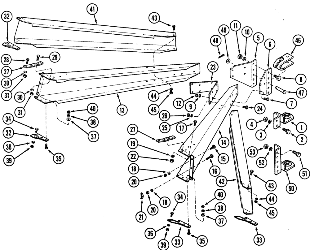 Схема запчастей Case IH 5300 - (9-004) - HITCH (09) - CHASSIS