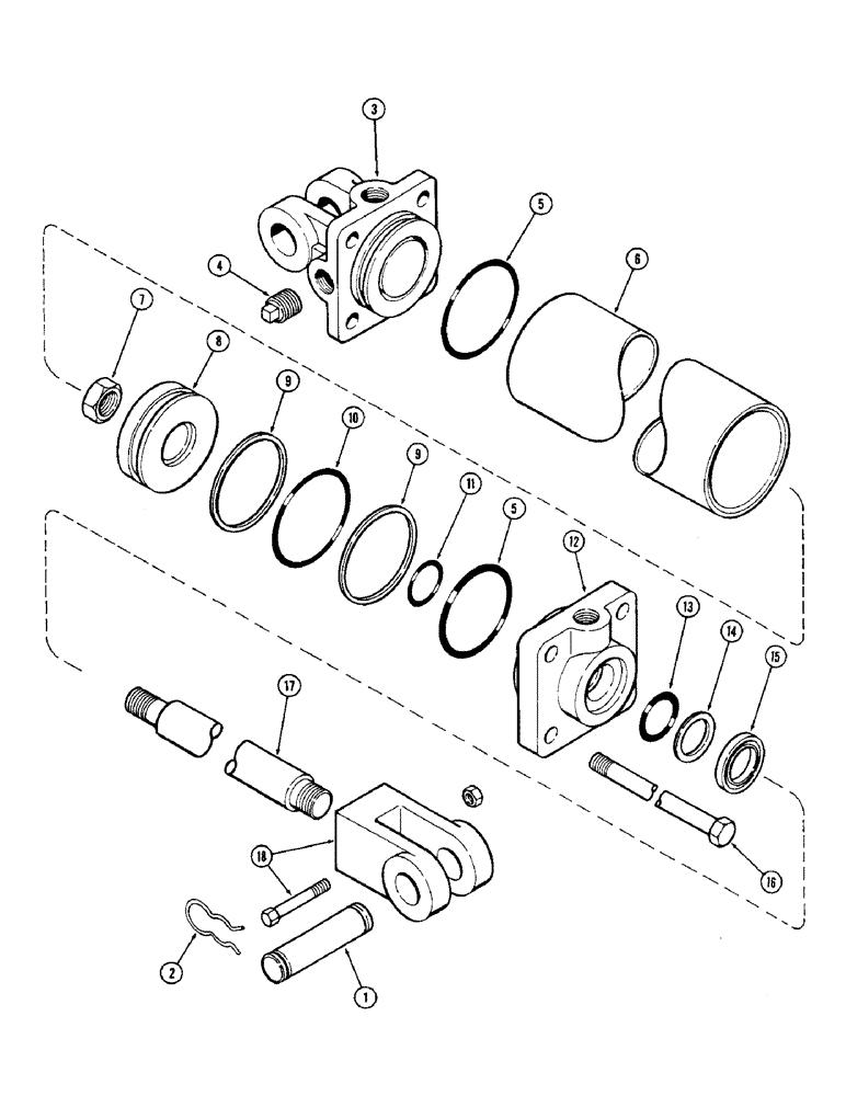 Схема запчастей Case IH 1300W - (40) - CYLINDER 3-1/2 X 8 INCH (88.9 X 203.2 MM) 