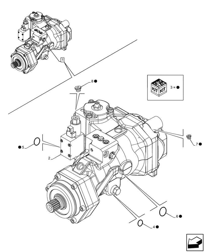 Схема запчастей Case IH PUMA 200 CVT - (21.507.AD[13]) - VAR - 337427, 337433, 391138, 758022, 758870, 759053 - TRANSMISSION, HYDROSTATIC PUMP, COMPONENTS (21) - TRANSMISSION