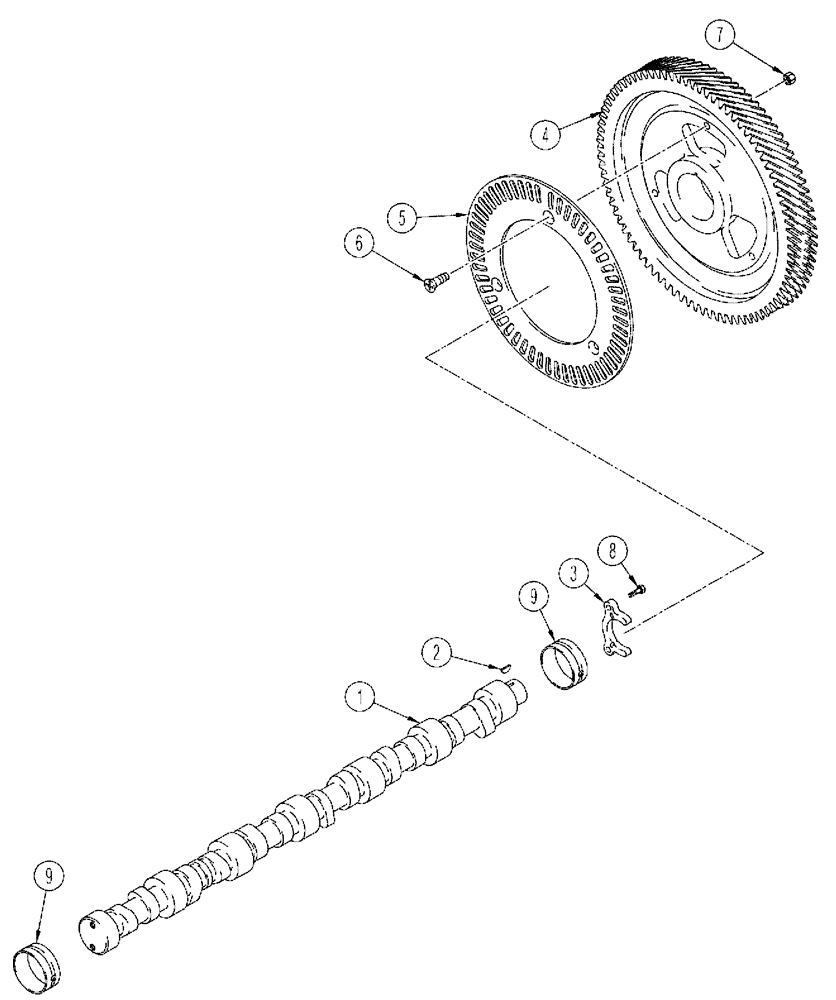 Схема запчастей Case IH SPX4410 - (03-017) - CAMSHAFT (01) - ENGINE