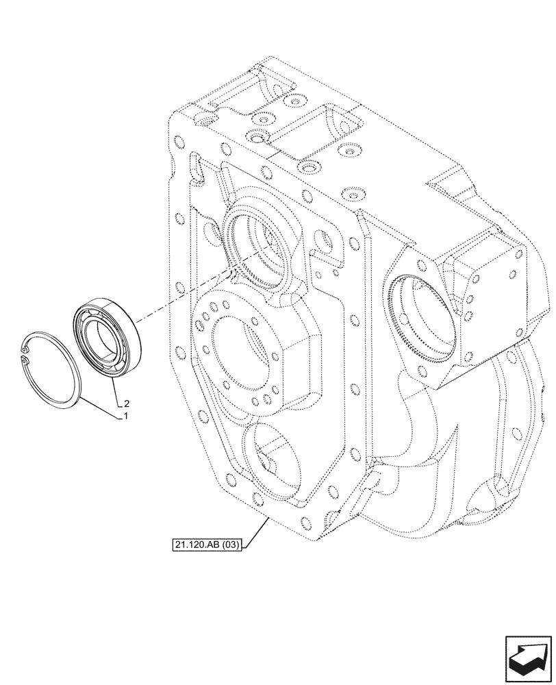 Схема запчастей Case IH PUMA 240 CVT - (21.120.AB[09]) - VAR - 337426, 336428, 337429, 337430, 337431, 337432, 391137, 758017, 758018, 758019, 758020, 759021, 758868, 758869, 758870, 759052, 759053 - GEARBOX, SPACER, BEARING (21) - TRANSMISSION