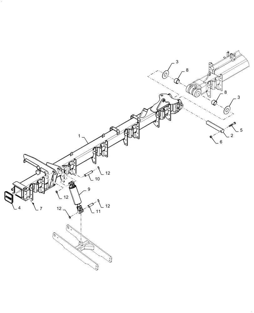 Схема запчастей Case IH 2150 - (39.902.AB[03]) - OUTER WINGS, 16 ROW (39) - FRAMES AND BALLASTING