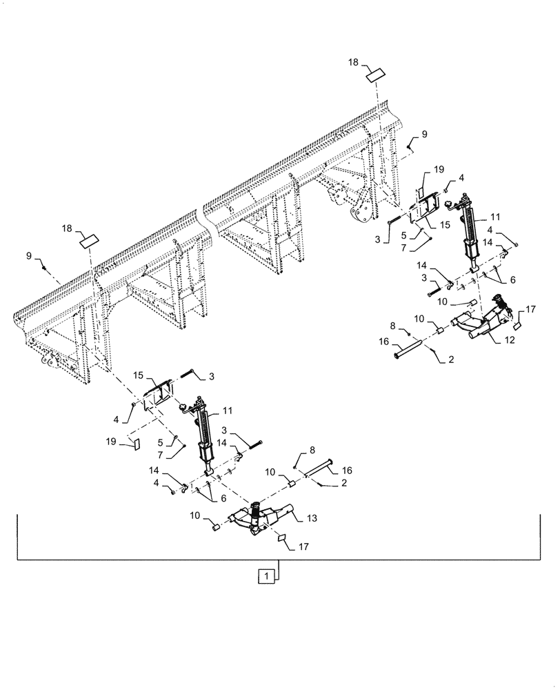 Схема запчастей Case IH DH363 - (88.100.44[07]) - KIT, GAUGE WHEEL ASSY WITH JACK (88) - ACCESSORIES