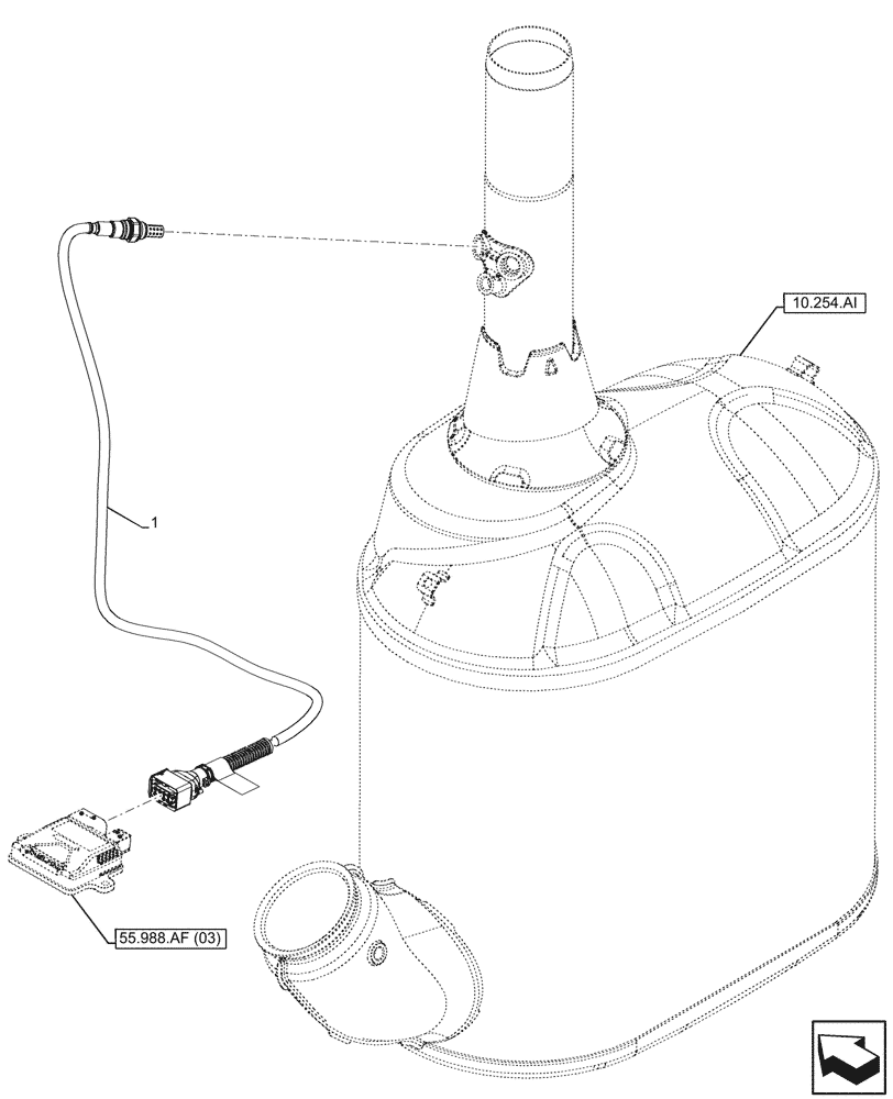 Схема запчастей Case IH PUMA 200 - (55.988.AR) - VAR - 391130, 758000 - NH3 SENSOR (55) - ELECTRICAL SYSTEMS