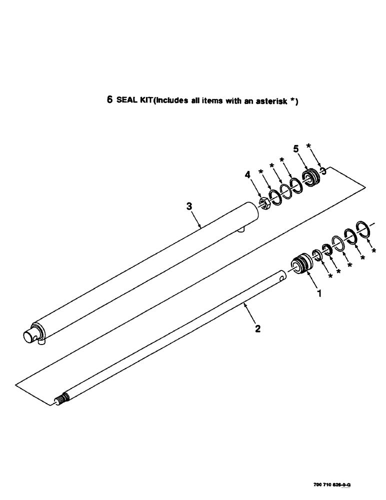 Схема запчастей Case IH 8460 - (8-26) - HYDRAULIC CYLINDER ASSEMBLY, TAILGATE, 700710626 HYD. CYLINDER COMPLETE, 1-3/4" BORE X 32" STROKE (07) - HYDRAULICS