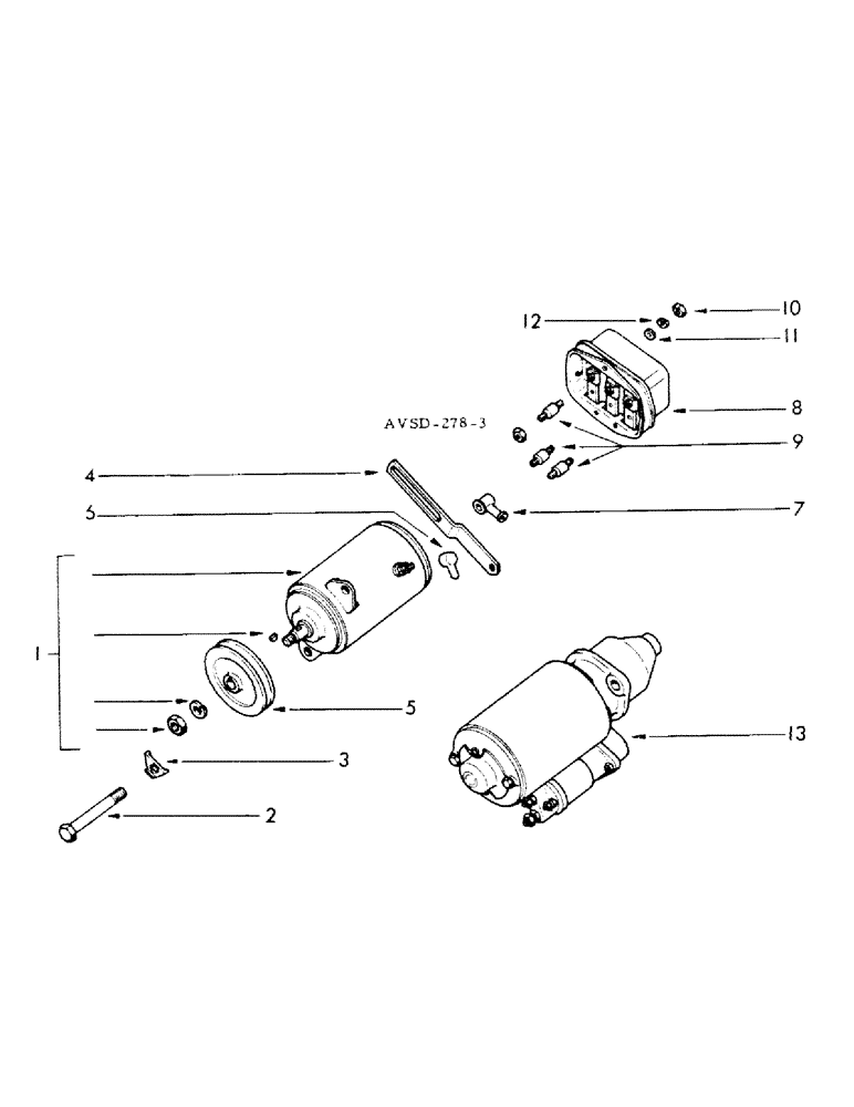 Схема запчастей Case IH FU-267D - (058) - GENERATOR & SUPPORTS - STARTER - VOLTAGE REGULATOR (04) - ELECTRICAL SYSTEMS