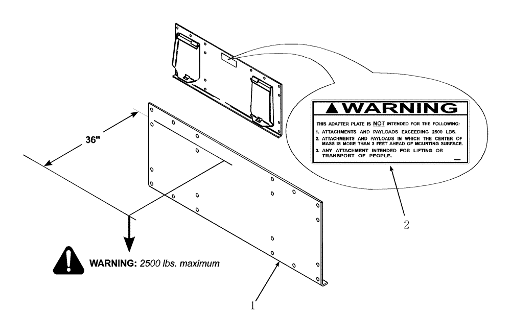 Схема запчастей Case IH L160 - (006) - QUICK ATTACH UNIVERSAL ADAPTER PLATE (82) - FRONT LOADER & BUCKET