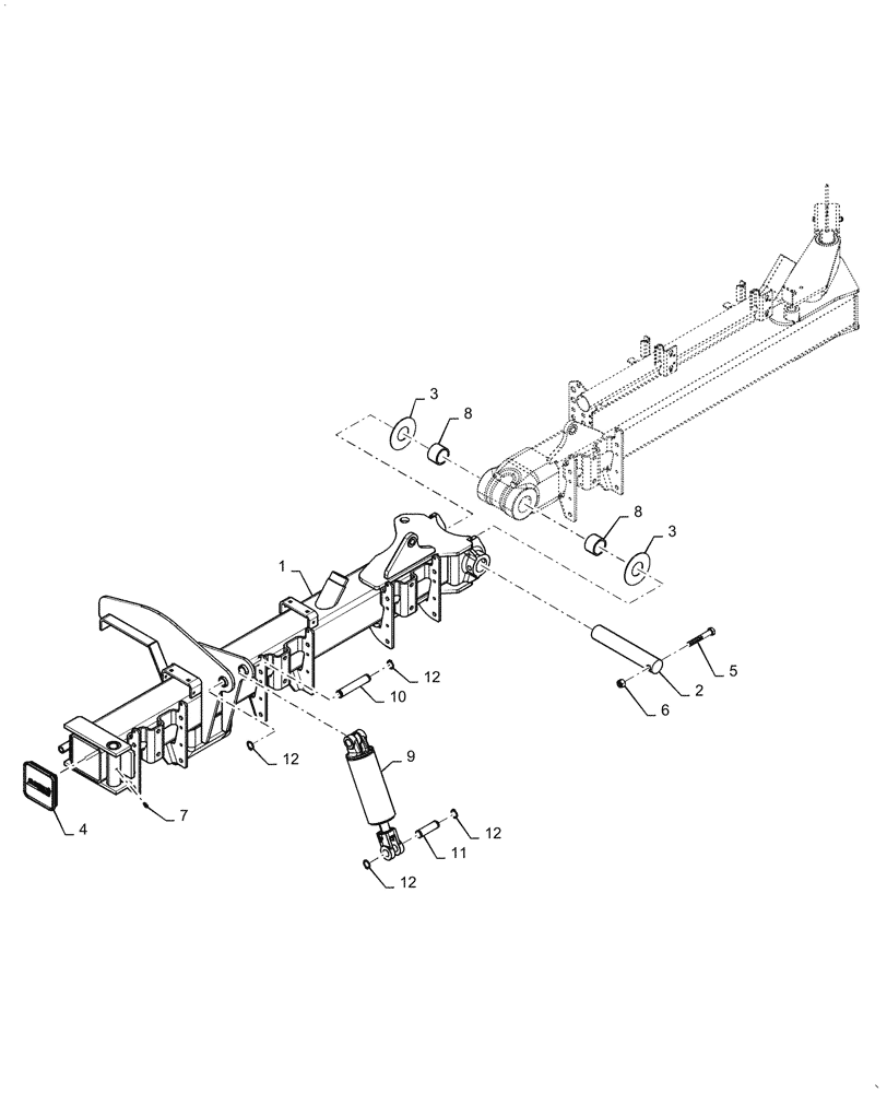 Схема запчастей Case IH 2150 - (39.902.AB[04]) - OUTER WINGS, 12 ROW (39) - FRAMES AND BALLASTING