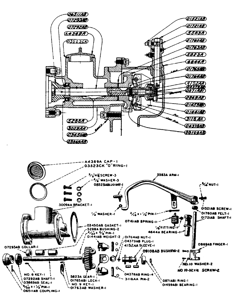 Схема запчастей Case IH DC-SERIES - (030) - GOVERNOR, D, DC, DO, DV (03) - FUEL SYSTEM