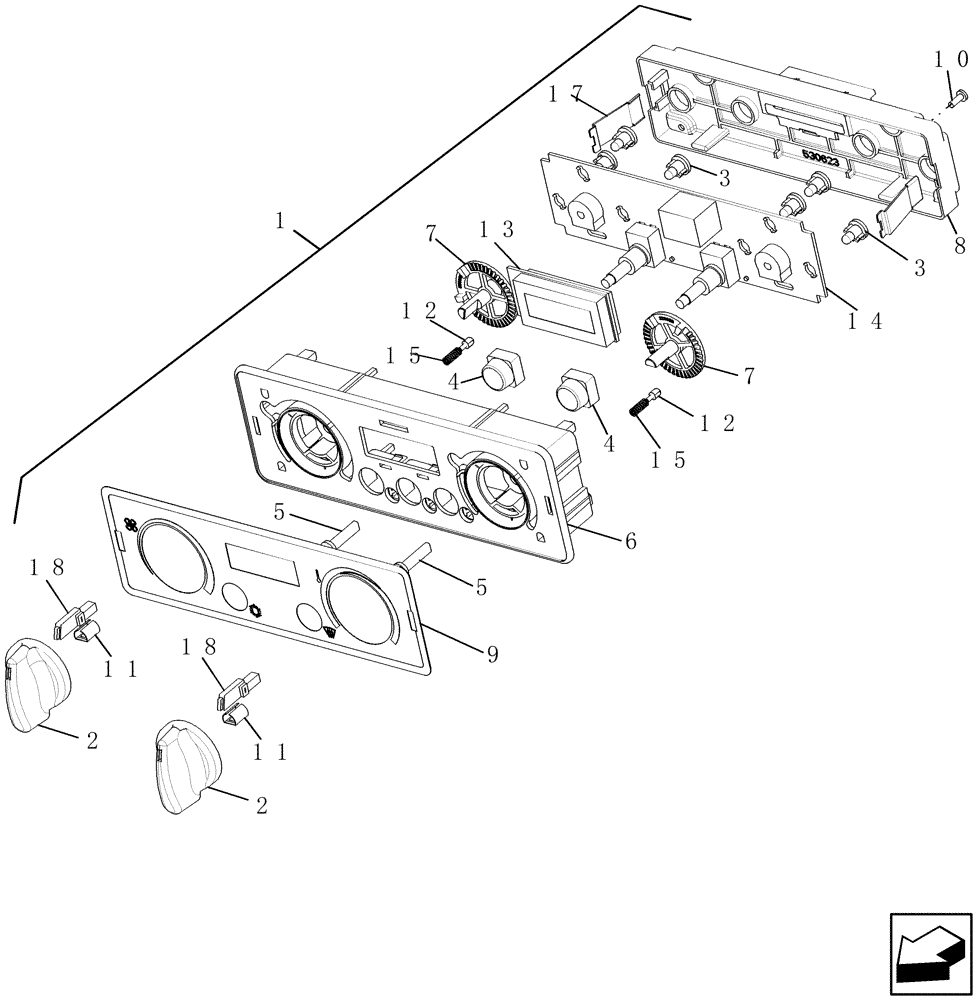 Схема запчастей Case IH 8010 - (50.206.01) - CONTROLS, ATC (50) - CAB CLIMATE CONTROL