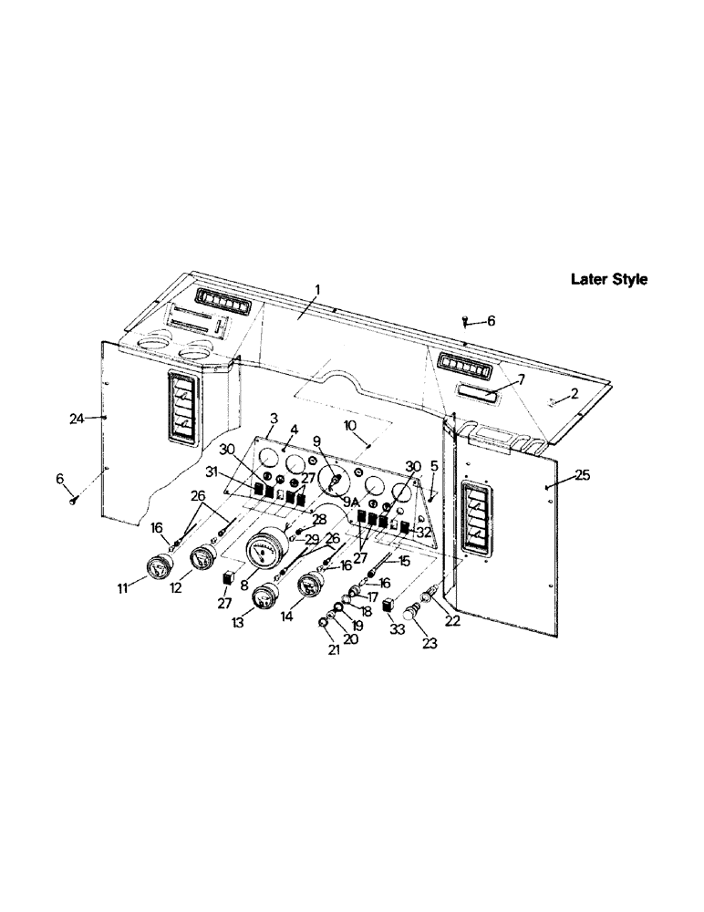 Схема запчастей Case IH PTA251 - (01-25) - DASH & INSTRUMENT GROUP (10) - CAB