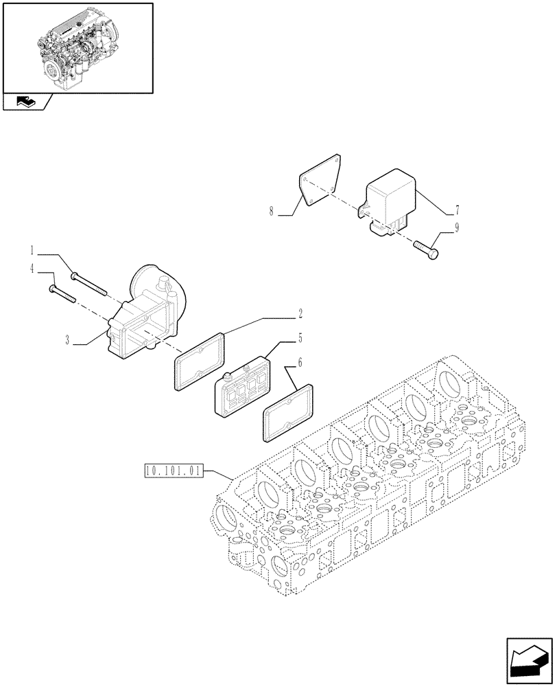 Схема запчастей Case IH F3CE0684F E001 - (10.254.01) - AIR LINES (504055366 - 504093419) (01) - ENGINE