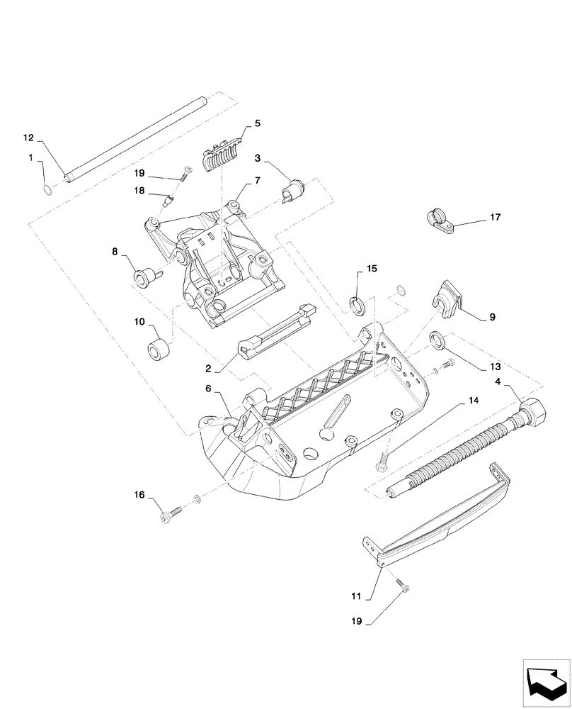 Схема запчастей Case IH MAGNUM 235 - (55.512.CS[04]) - ARMREST CONTROL UNIT, SLIDE MECHANISM (55) - ELECTRICAL SYSTEMS