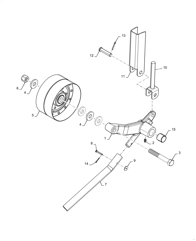 Схема запчастей Case IH 5088 - (73.210.AB[02]) - STRAW CHOPPER DRIVE IDLER LEVER (73) - RESIDUE HANDLING