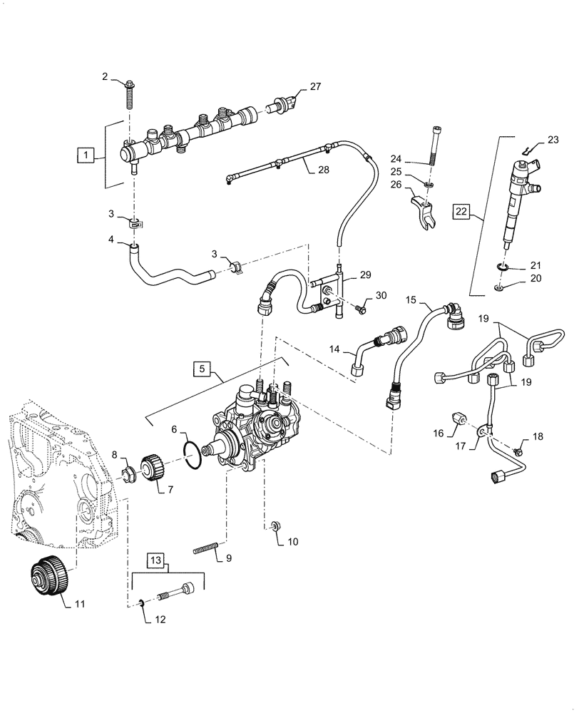 Схема запчастей Case IH FARMALL 55C - (10.218.AI[01]) - FUEL INJECTOR (10) - ENGINE